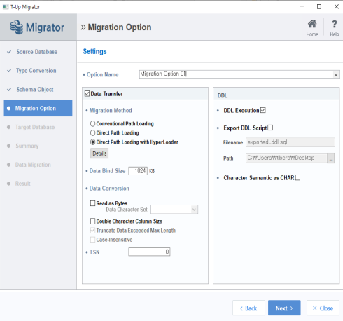 Migration Option